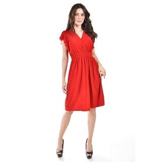 Foto 1 | Foto 1 | Vestido Manga con Volantes Roman FashionJuvenil Rojo
