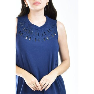 Foto 4 | Foto 4 | Vestido Bordado Calado Roman Fashion 2043 Azul Marino para Mujer