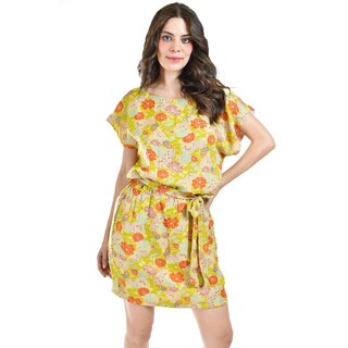 Foto 5 | Foto 5 | Vestido Floreado Con Cinto Roman Fashion /juvenil, 32730 (lima Floreado) Verde Lima