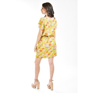 Foto 3 | Foto 3 | Vestido Floreado Con Cinto Roman Fashion /juvenil, 32730 (lima Floreado) Verde Lima