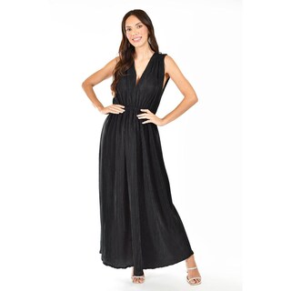 Foto 5 | Foto 5 | Vestido Plisado Sin Manga Roman Fashion /tallas Extras, 9307 (negro) Negro