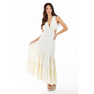 Foto 6 | Foto 6 | Vestido Espalda Descubierta Roman Fashion Juvenil 9105 Beige