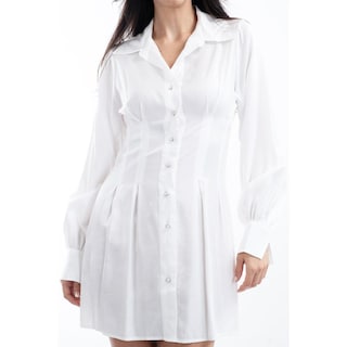 Foto 4 | Foto 4 | Vestido Camisero Roman Fashion /juvenil, 20033 (blanco) Blanco