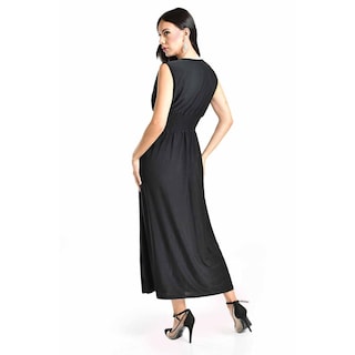 Foto 2 | Foto 2 | Vestido Largo Cintura Smock Roman Fashion / Juvenil, 8801-so (negro) Negro