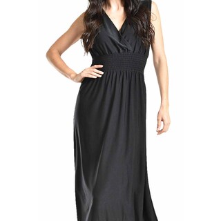 Foto 5 | Foto 5 | Vestido Largo Cintura Smock Roman Fashion / Juvenil, 8801-so (negro) Negro