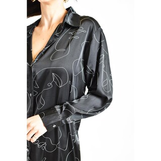 Foto 2 | Foto 2 | Vestido Rostro Abstracto Roman Fashion /juvenil, 1008 (negro) Negro