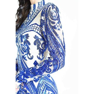 Foto 4 | Foto 4 | Vestido De Mesh Con Lentejuela Roman Fashion / Juvenil, 50599 (azul Rey) Azul