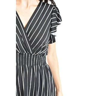 Foto 4 | Foto 4 | Vestido De Rayas Roman Fashion /juvenil, 8867-strp (negro Rayas) Negro