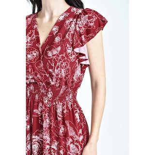 Foto 4 | Foto 4 | Vestido Estampado Roman Fashion /juvenil, 8867-13 (vino) Vino