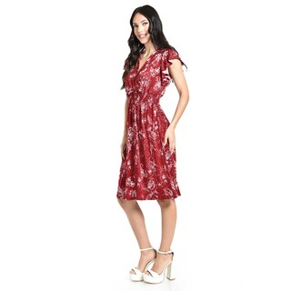 Foto 2 | Foto 2 | Vestido Estampado Roman Fashion /juvenil, 8867-13 (vino) Vino