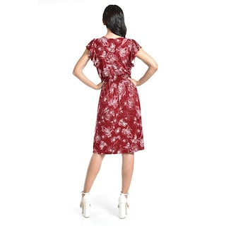 Foto 3 | Foto 3 | Vestido Estampado Roman Fashion /juvenil, 8867-13 (vino) Vino