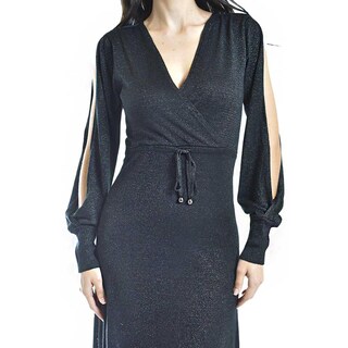 Foto 5 | Foto 5 | Vestido De Brillos Con Abertura En La Manga Roman Fashion /juvenil, 32456 (negro) Negro