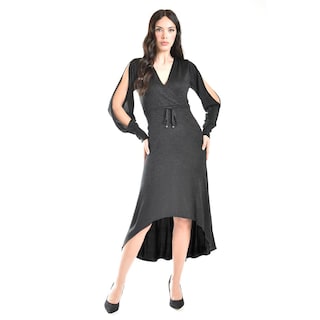 Foto 7 | Foto 7 | Vestido De Brillos Con Abertura En La Manga Roman Fashion /juvenil, 32456 (negro) Negro