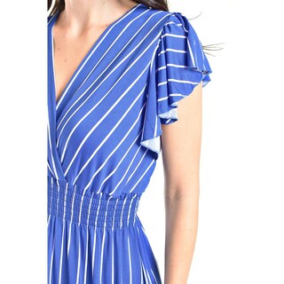Foto 4 | Foto 4 | Vestido De Rayas Roman Fashion /juvenil, 8867-strp (azul Rayas) Azul