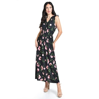 Foto 1 | Foto 1 | Vestido Largo Con Lazos Roman Fashion /juvenil, 8802-10 (negro) Negro