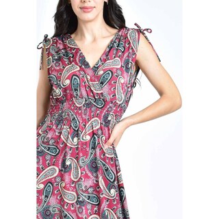 Foto 4 | Foto 4 | Vestido Estampado De Paisley Roman Fashion /juvenil, 8802x-11 (vino) Vino