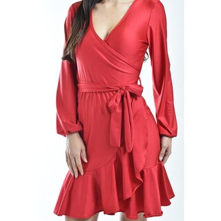Foto 4 | Foto 4 | Vestido De Satin Envolvente Roman Fashion /juvenil, 4351 (rojo) Rojo
