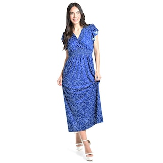 Foto 1 | Foto 1 | Vestido Midi De Puntos Roman Fashion /juvenil, 9940x (azul Rey Puntos) Azul