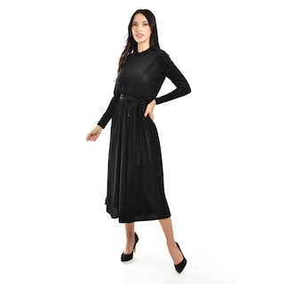 Foto 1 | Foto 1 | Vestido Midi De Terciopelo Roman Fashion /juvenil, 3826 (negro) Negro