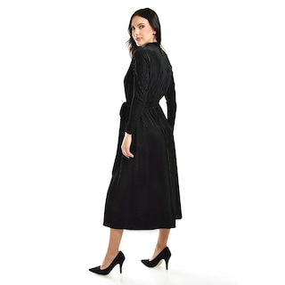 Foto 3 | Foto 3 | Vestido Midi De Terciopelo Roman Fashion /juvenil, 3826 (negro) Negro