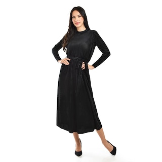 Foto 5 | Foto 5 | Vestido Midi De Terciopelo Roman Fashion /juvenil, 3826 (negro) Negro