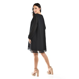 Foto 3 | Foto 3 | Vestido De Mangas Con Relieve Roman Fashion /juvenil, 3823 (negro) Negro
