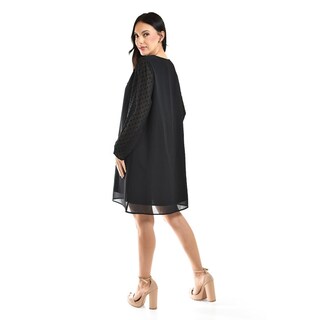 Foto 3 | Foto 3 | Vestido De Mangas Con Relieve Roman Fashion /juvenil, 3823 (negro) Negro