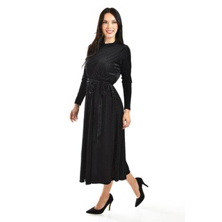 Foto 2 | Foto 2 | Vestido Midi De Terciopelo Roman Fashion /juvenil, 3826 (negro) Negro
