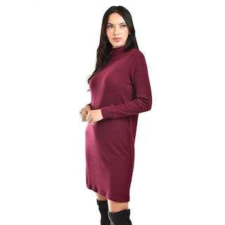Foto 2 | Foto 2 | Vestido De Punto Con Cuello Alto Roman Fashion /juvenil, 3821 (vino) Vino