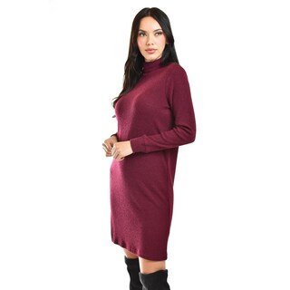 Foto 3 | Foto 3 | Vestido De Punto Con Cuello Alto Roman Fashion /juvenil, 3821 (vino) Vino