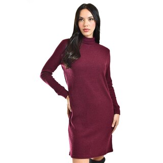 Foto 4 | Foto 4 | Vestido De Punto Con Cuello Alto Roman Fashion /juvenil, 3821 (vino) Vino