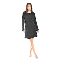 Vestido Glitter Con Lentejuela Roman Fashion /juvenil, 4222 (negro) Negro