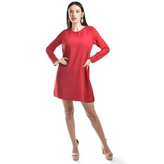 Foto 1 | Foto 1 | Vestido De Mangas Con Relieve Roman Fashion /juvenil, 3823 (rojo) Rojo
