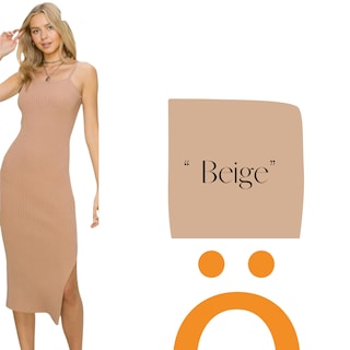 Foto 7 | Foto 7 | Vestido Beige Tejido Erivel