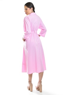 Foto 3 | Foto 3 | Vestido Camisero Con Cinto Roman Fashion /juvenil, 3827-p (rosa)