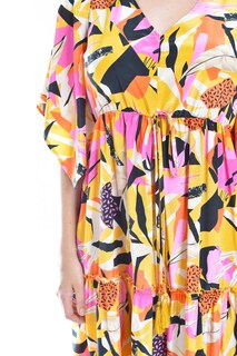 Foto 4 | Foto 4 | Maxi Vestido Estampado Roman Fashion /juvenil, 3834 (amarillo)