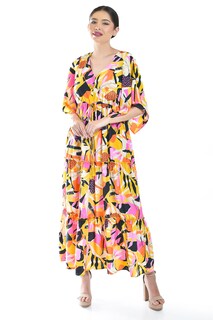 Foto 5 | Foto 5 | Maxi Vestido Estampado Roman Fashion /juvenil, 3834 (amarillo)