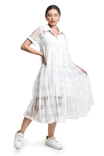Foto 6 | Foto 6 | Vestido De Malla Transparente Roman Fashion /juvenil, 10800 (blanco)