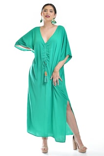Foto 5 | Foto 5 | Vestido Largo Con Ajuste Frontal Roman Fashion /juvenil, 4977 (verde)