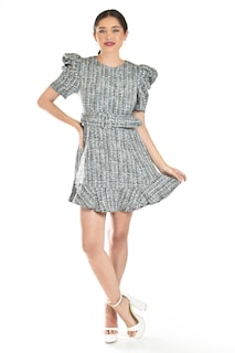 Foto 1 | Foto 1 | Vestido Corto De Tweed Roman Fashion /tallas Extras, 4432 (negro)