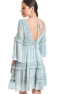 Foto 4 | Foto 4 | Vestido Boho Con Encaje Roman Fashion /juvenil, 2136 (menta)