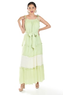 Foto 1 | Foto 1 | Maxi Vestido De Tirante Ajustable Roman Fashion /juvenil, 2586 (pistache)