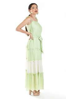 Foto 2 | Foto 2 | Maxi Vestido De Tirante Ajustable Roman Fashion /juvenil, 2586 (pistache)