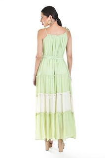 Foto 3 | Foto 3 | Maxi Vestido De Tirante Ajustable Roman Fashion /juvenil, 2586 (pistache)