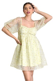 Foto 5 | Foto 5 | Vestido Floral Con Manga Abullonada Roman Fashion /juvenil, 5081 (lima)