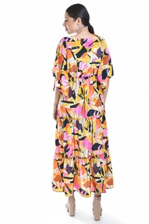 Foto 3 | Foto 3 | Maxi Vestido Estampado Roman Fashion /juvenil, 3834 (amarillo)