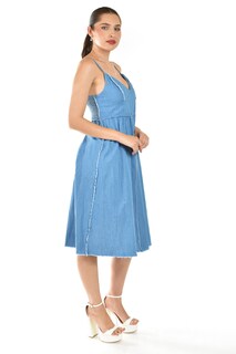 Foto 2 | Foto 2 | Vestido Denim Con Detalle Deshilachado Roman Fashion /juvenil, 30736 (mezclilla Tono Medio)