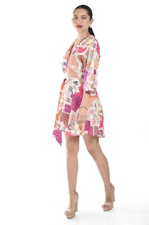 Foto 2 | Foto 2 | Vestido Tipo Kimono Multicolor Roman Fashion /juvenil, 11073 (multicolor)