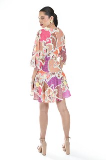 Foto 3 | Foto 3 | Vestido Tipo Kimono Multicolor Roman Fashion /juvenil, 11073 (multicolor)