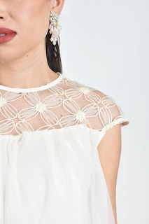 Foto 5 | Foto 5 | Vestido Corto De Tul Roman Fashion/juvenil, 14392 (hueso)